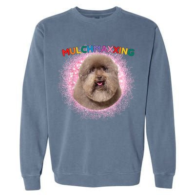 Mulch Gang 4 Life Mulchmaxxing Puppy Dog Meme For Dog Lovers Garment-Dyed Sweatshirt