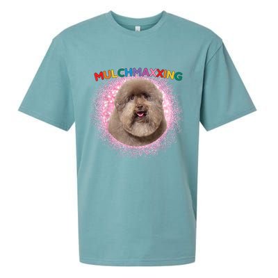 Mulch Gang 4 Life Mulchmaxxing Puppy Dog Meme For Dog Lovers Sueded Cloud Jersey T-Shirt