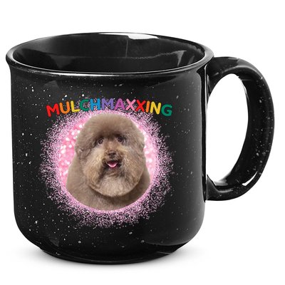 Mulch Gang 4 Life Mulchmaxxing Puppy Dog Meme For Dog Lovers 15oz Campfire Ceramic Mug