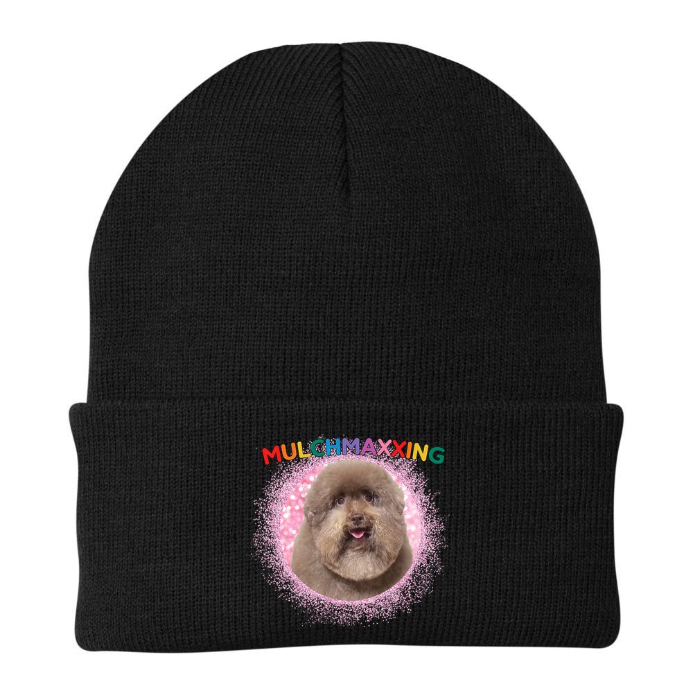 Mulch Gang 4 Life Mulchmaxxing Puppy Dog Meme For Dog Lovers Beanie
