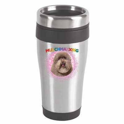 Mulch Gang 4 Life Mulchmaxxing Puppy Dog Meme For Dog Lovers 16oz Travel Tumbler