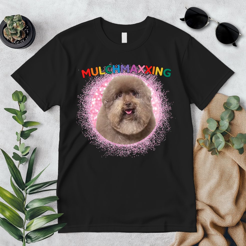 Mulch Gang 4 Life Mulchmaxxing Puppy Dog Meme For Dog Lovers Premium T-Shirt