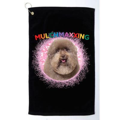 Mulch Gang 4 Life Mulchmaxxing Puppy Dog Meme For Dog Lovers Golf Towel