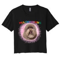 Mulch Gang 4 Life Mulchmaxxing Puppy Dog Meme For Dog Lovers Women's Crop Top Tee
