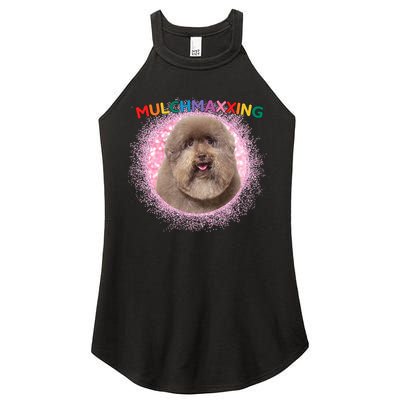 Mulch Gang 4 Life Mulchmaxxing Puppy Dog Meme For Dog Lovers Women's Perfect Tri Rocker Tank