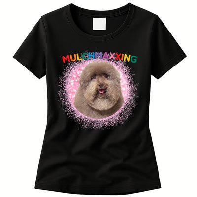 Mulch Gang 4 Life Mulchmaxxing Puppy Dog Meme For Dog Lovers Womens T-Shirt