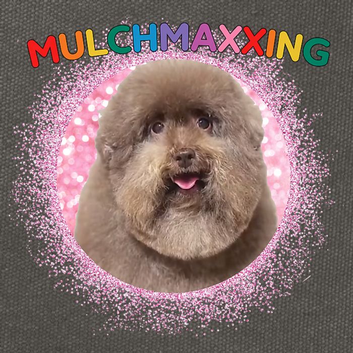 Mulch Gang 4 Life Mulchmaxxing Puppy Dog Meme For Dog Lovers Cotton Canvas Backpack