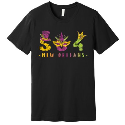 Mardi Gras 504 Nola New Orleans Louisiana La Premium T-Shirt