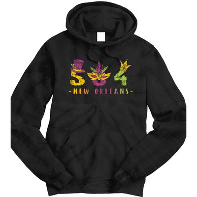 Mardi Gras 504 Nola New Orleans Louisiana La Tie Dye Hoodie