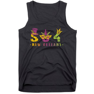 Mardi Gras 504 Nola New Orleans Louisiana La Tank Top