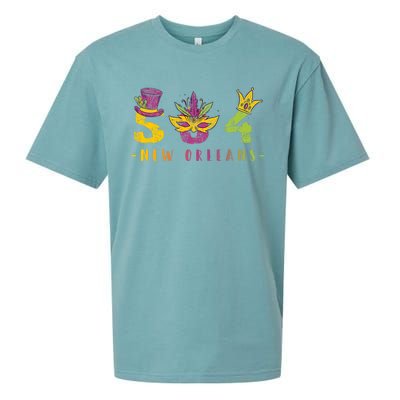 Mardi Gras 504 Nola New Orleans Louisiana La Sueded Cloud Jersey T-Shirt