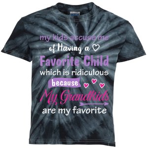 My Grand Are My Favorite Funny for Grandma Mother's Kids Tie-Dye T-Shirt