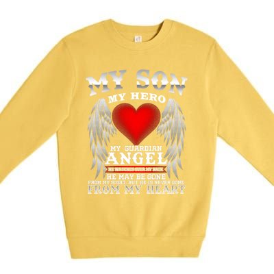 My Guardian Angel Son! Repass In Remembrance Gift Premium Crewneck Sweatshirt