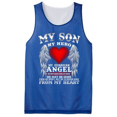 My Guardian Angel Son! Repass In Remembrance Gift Mesh Reversible Basketball Jersey Tank