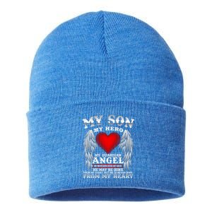 My Guardian Angel Son! Repass In Remembrance Gift Sustainable Knit Beanie