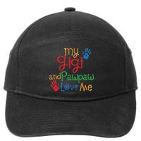 My Gigi And Pawpaw Love Me 7-Panel Snapback Hat