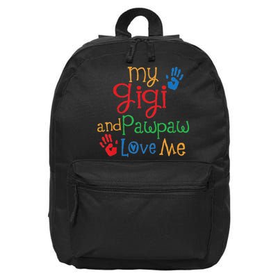 My Gigi And Pawpaw Love Me 16 in Basic Backpack