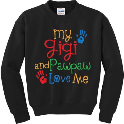 My Gigi And Pawpaw Love Me Kids Sweatshirt