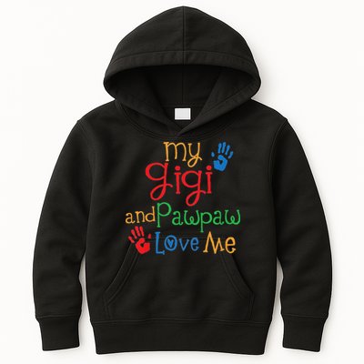 My Gigi And Pawpaw Love Me Kids Hoodie