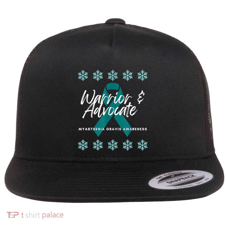 Myasthenia Gravis Awareness Teal Ribbon Warrior Advocate Flatbill Hat