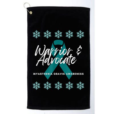 Myasthenia Gravis Awareness Teal Ribbon Warrior Advocate Golf Towel