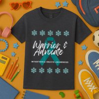 Myasthenia Gravis Awareness Teal Ribbon Warrior Advocate Kids T-Shirt