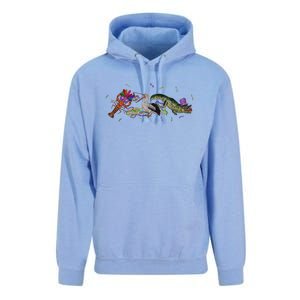 Mardi Gras Alligator Pelican Crawfish New Orleans Carnival Unisex Surf Hoodie