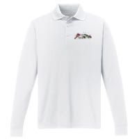 Mardi Gras Alligator Pelican Crawfish New Orleans Carnival Performance Long Sleeve Polo