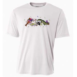 Mardi Gras Alligator Pelican Crawfish New Orleans Carnival Cooling Performance Crew T-Shirt