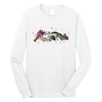 Mardi Gras Alligator Pelican Crawfish New Orleans Carnival Long Sleeve Shirt