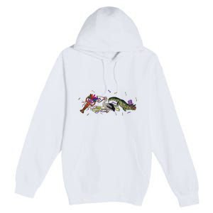 Mardi Gras Alligator Pelican Crawfish New Orleans Carnival Premium Pullover Hoodie