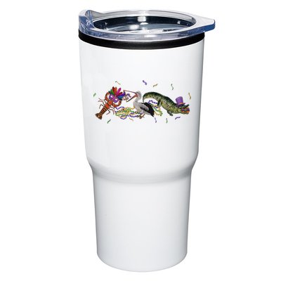 Mardi Gras Alligator Pelican Crawfish New Orleans Carnival Tumbler