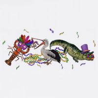 Mardi Gras Alligator Pelican Crawfish New Orleans Carnival Premium T-Shirt