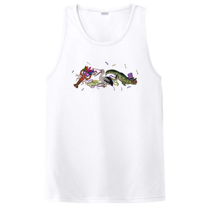 Mardi Gras Alligator Pelican Crawfish New Orleans Carnival PosiCharge Competitor Tank