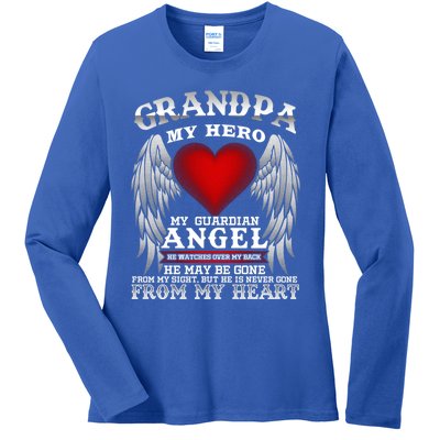 My Guardian Angel Grandpa! Repass In Remembrance Cute Gift Great Gift Ladies Long Sleeve Shirt