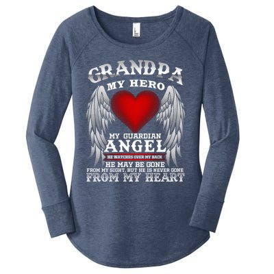 My Guardian Angel Grandpa! Repass In Remembrance Cute Gift Great Gift Women's Perfect Tri Tunic Long Sleeve Shirt