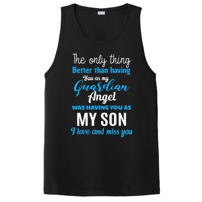 My Guardian Angel Was Having You As My Son Memorial Cool Gift PosiCharge Competitor Tank