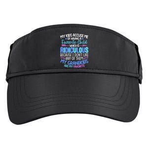 My Grand Are Favorite Funny Family Grandpa Grandma Adult Drive Performance Visor