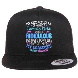 My Grand Are Favorite Funny Family Grandpa Grandma Flat Bill Trucker Hat