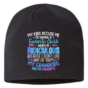 My Grand Are Favorite Funny Family Grandpa Grandma Sustainable Beanie