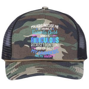 My Grand Are Favorite Funny Family Grandpa Grandma Retro Rope Trucker Hat Cap