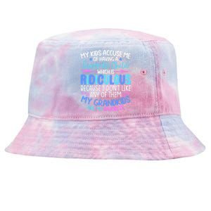 My Grand Are Favorite Funny Family Grandpa Grandma Tie-Dyed Bucket Hat