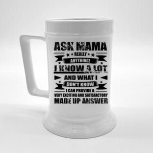 Mama Gift Ask Her Anything Gift Funny Birthday Mothers Day Gift Beer Stein