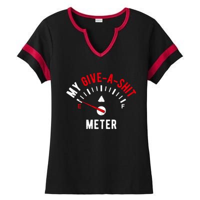 My Give A Shit Meter Ladies Halftime Notch Neck Tee