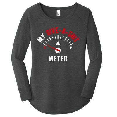 My Give A Shit Meter Women's Perfect Tri Tunic Long Sleeve Shirt