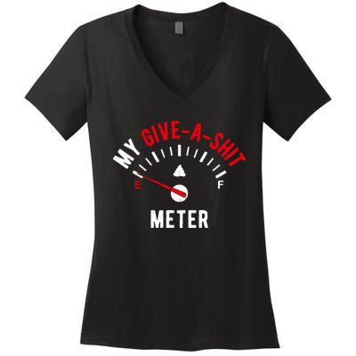 My Give A Shit Meter Women's V-Neck T-Shirt