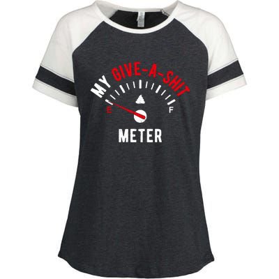 My Give A Shit Meter Enza Ladies Jersey Colorblock Tee