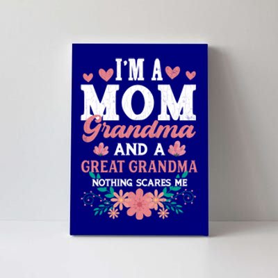 Mom Grandma And Great Grandma Fun Grandmother Nana Graphic Gift Canvas