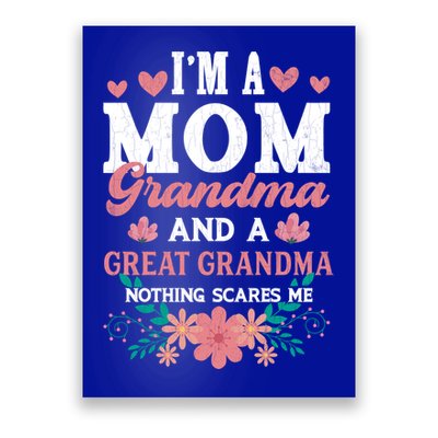 Mom Grandma And Great Grandma Fun Grandmother Nana Graphic Gift Poster