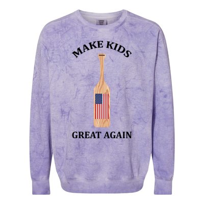 Make Great Again America American Flag Paddle Funny Gift Colorblast Crewneck Sweatshirt